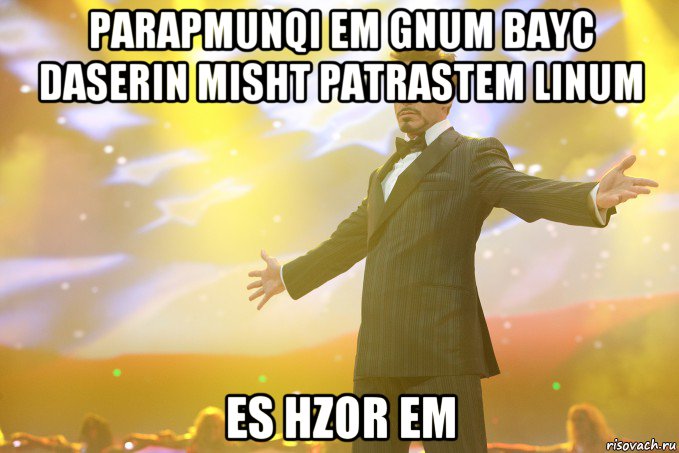 parapmunqi em gnum bayc daserin misht patrastem linum es HZOR em