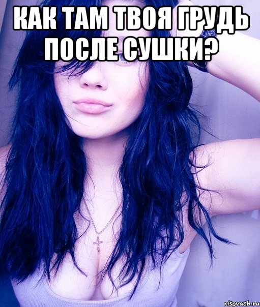 как там твоя грудь после сушки? , Мем тупая пизда