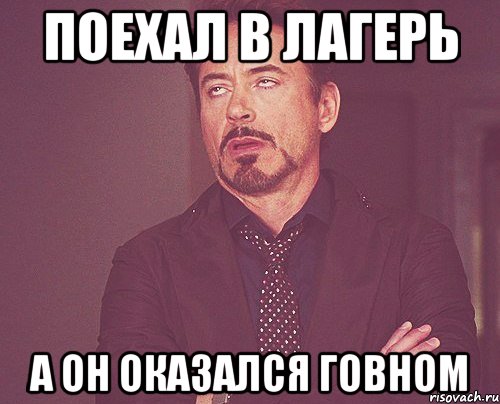 Поехал в лагерь А он оказался говном, Мем твое выражение лица