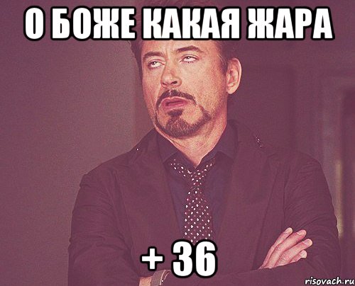 О Боже какая жара + 36, Мем твое выражение лица