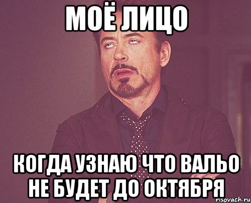 моё лицо когда узнаю что вальо не будет до октября, Мем твое выражение лица
