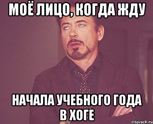 Моё лицо, когда жду начала учебного года в Хоге, Мем твое выражение лица