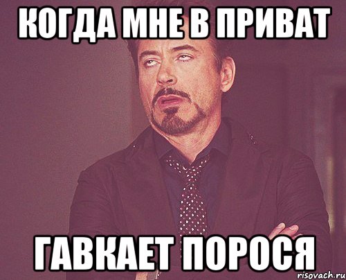 Когда мне в приват гавкает порося, Мем твое выражение лица