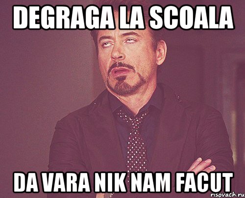 Degraga la scoala da vara nik nam facut, Мем твое выражение лица