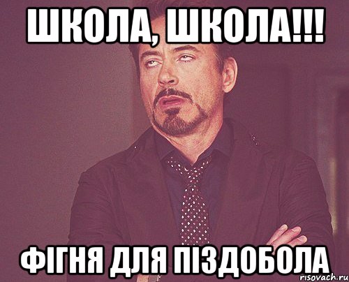 школа, школа!!! фігня для піздобола, Мем твое выражение лица