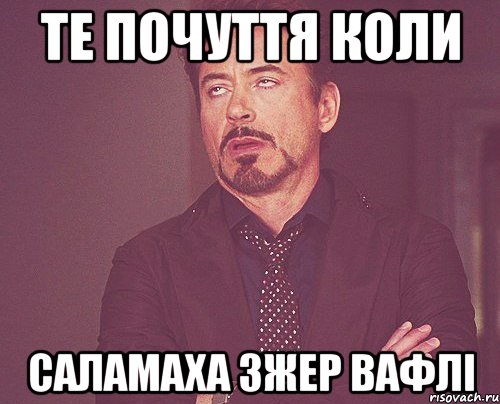 Те почуття коли Саламаха зжер вафлі, Мем твое выражение лица