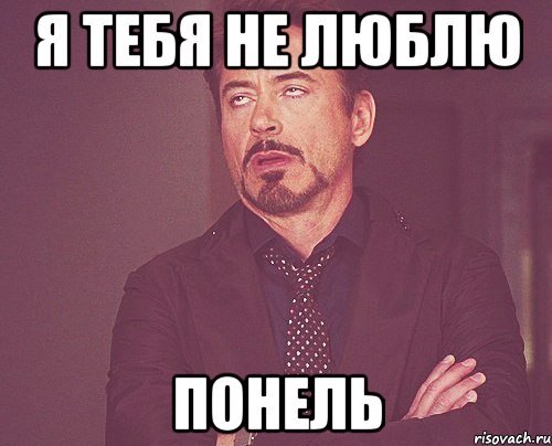 Я ТЕБЯ НЕ ЛЮБЛЮ ПОНЕЛЬ, Мем твое выражение лица