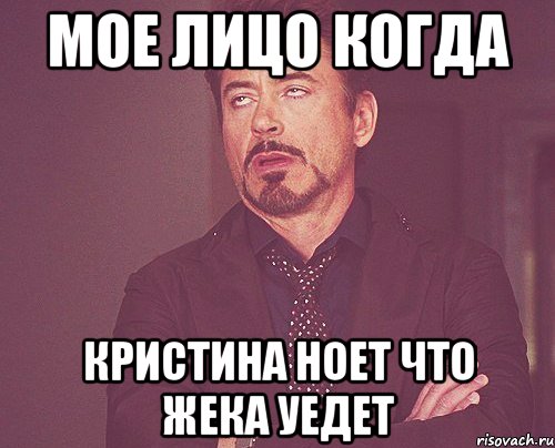 мое лицо когда Кристина ноет что Жека уедет, Мем твое выражение лица