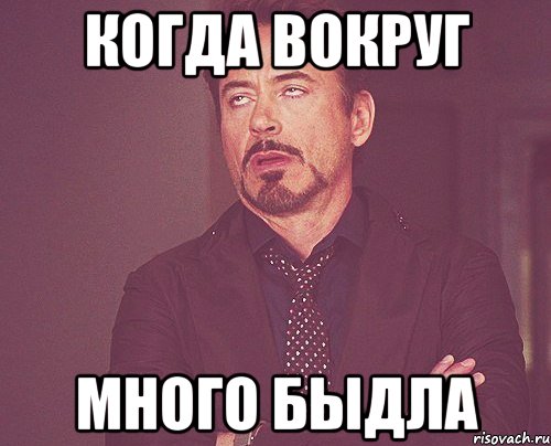 когда вокруг много быдла, Мем твое выражение лица
