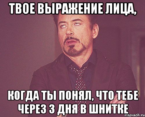 твое выражение лица, когда ты понял, что тебе через 3 дня в Шнитке, Мем твое выражение лица