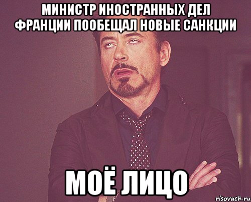 Министр иностранных дел Франции пообещал новые санкции Моё лицо, Мем твое выражение лица