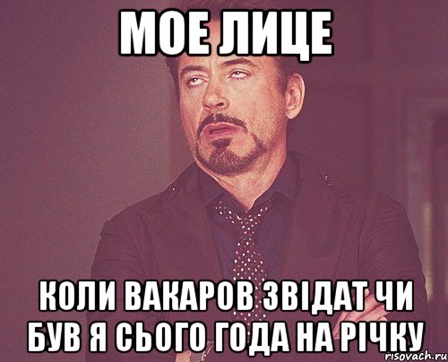 Мое лице Коли вакаров звiдат чи був я сього года на рiчку, Мем твое выражение лица