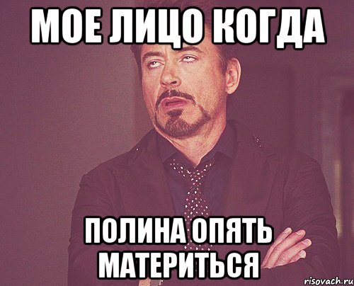 МОЕ ЛИЦО КОГДА ПОЛИНА ОПЯТЬ МАТЕРИТЬСЯ, Мем твое выражение лица