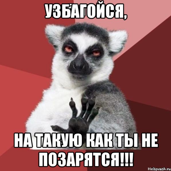 УЗБАГОЙСЯ, на такую как ты не позарятся!!!, Мем Узбагойзя