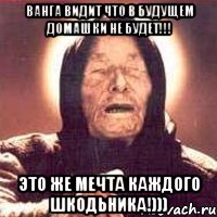 Ванга видит что в будущем домашки не будет!!! Это же мечта каждого шкодьника!)))