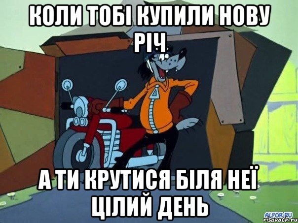 Коли тобі купили нову річ а ти крутися біля неї цілий день