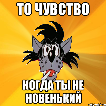 то чувство когда ты не новенький, Мем Волк