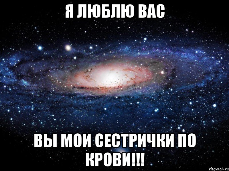 Я ЛЮБЛЮ ВАС ВЫ МОИ СЕСТРИЧКИ ПО КРОВИ!!!, Мем Вселенная