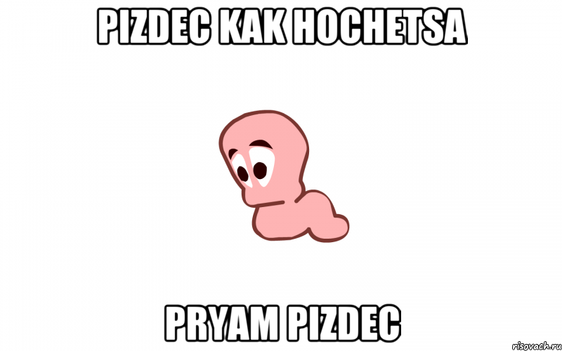 PIZDEC KAK HOCHETSA PRYAM PIZDEC, Мем Я печальний червяк потомушто