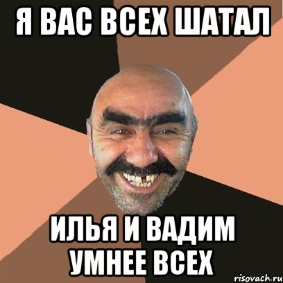 Я вас всех шатал Илья и Вадим умнее всех, Мем Я твой дом труба шатал