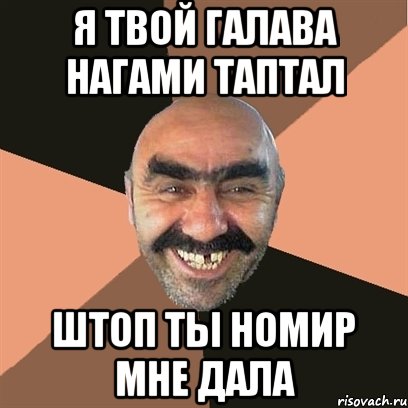 Я ТВОЙ ГАЛАВА НАГАМИ ТАПТАЛ ШТОП ТЫ НОМИР МНЕ ДАЛА, Мем Я твой дом труба шатал