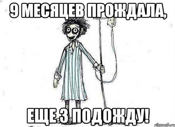 9 месяцев прождала, Еще 3 подожду!, Мем  зато я сдал