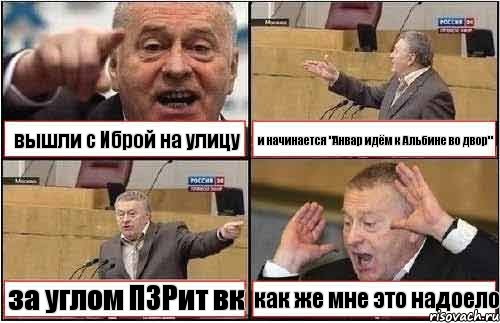 вышли с Иброй на улицу и начинается "Анвар идём к Альбине во двор" за углом ПЗРит вк как же мне это надоело, Комикс жиреновский