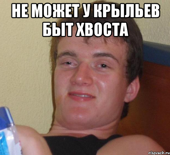не может у крыльев быт хвоста 