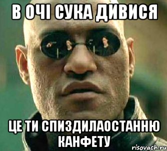 В очі сука дивися Це ти спиздилаостанню канфету, Мем  а что если я скажу тебе