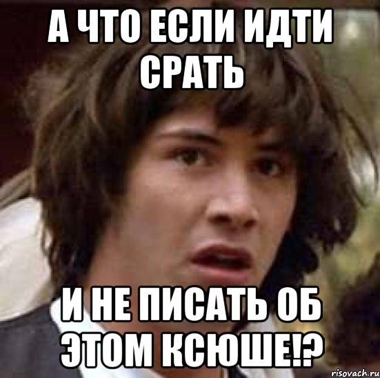 а что если идти срать и не писать об этом ксюше!?, Мем А что если (Киану Ривз)