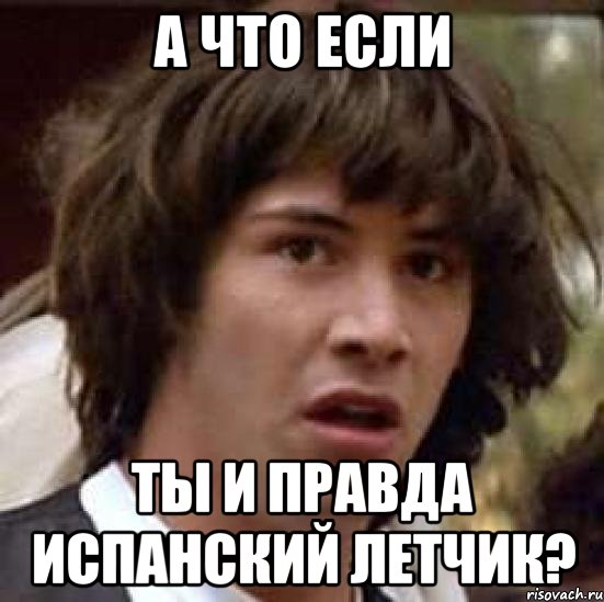 А ЧТО ЕСЛИ ТЫ И ПРАВДА ИСПАНСКИЙ ЛЕТЧИК?, Мем А что если (Киану Ривз)