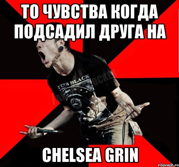 то чувства когда подсадил друга на Chelsea Grin, Мем Агрессивный рокер