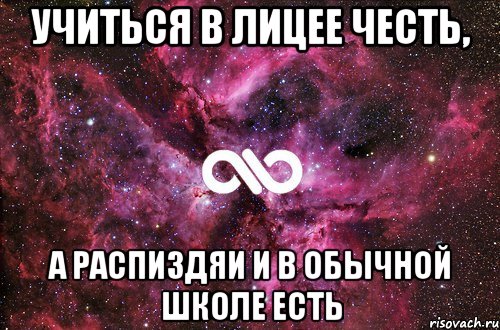 учиться в лицее честь, а распиздяи и в обычной школе есть, Мем офигенно