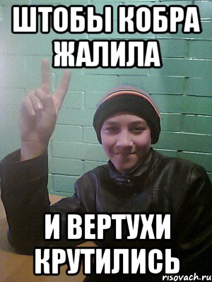 Штобы кобра жалила И вертухи крутились