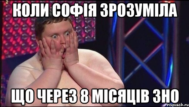 коли софія зрозуміла що через 8 місяців зно