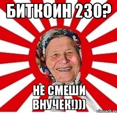 Биткоин 230? Не смеши внучек!))), Мем  бабуля