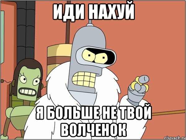 иди нахуй я больше не твой волченок, Мем Бендер