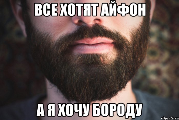 все хотят айфон а я хочу бороду