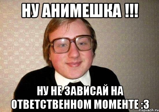 Ну анимешка !!! Ну не зависай на ответственном моменте :3, Мем Ботан