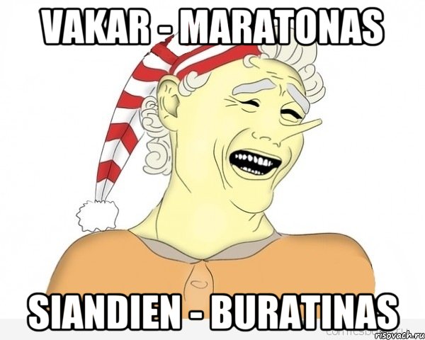 Vakar - maratonas Siandien - Buratinas, Мем буратино