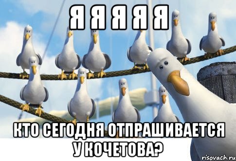 я я я я я Кто сегодня отпрашивается у Кочетова?