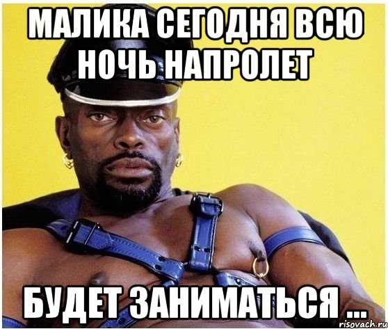 Малика сегодня всю ночь напролет Будет заниматься ..., Мем Черный властелин