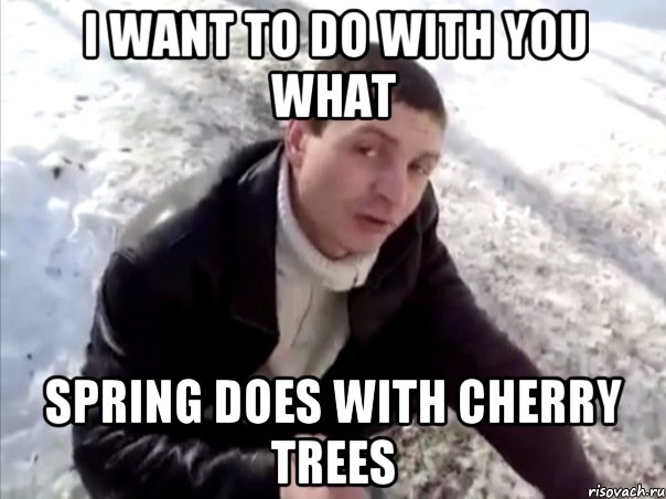 I want to do with you what spring does with cherry trees, Мем Четко