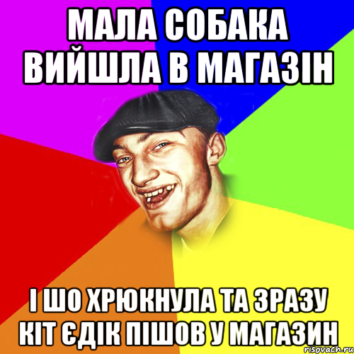 мала собака вийшла в магазін і шо хрюкнула та зразу кіт єдік пішов у магазин, Мем Чоткий Едик