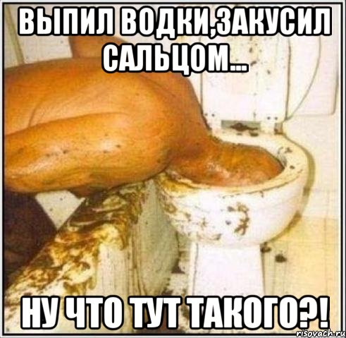 выпил водки,закусил сальцом... ну что тут такого?!, Мем Дайвер