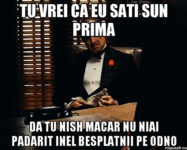 tu vrei ca eu sati sun prima da tu nish macar nu niai padarit inel besplatnii pe odno, Мем Дон Вито Корлеоне