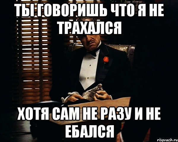 Ты говоришь что я не трахался хотя сам не разу и не ебался, Мем Дон Вито Корлеоне