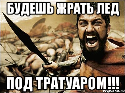 Будешь жрать лед под тратуаром!!!, Мем Это Спарта