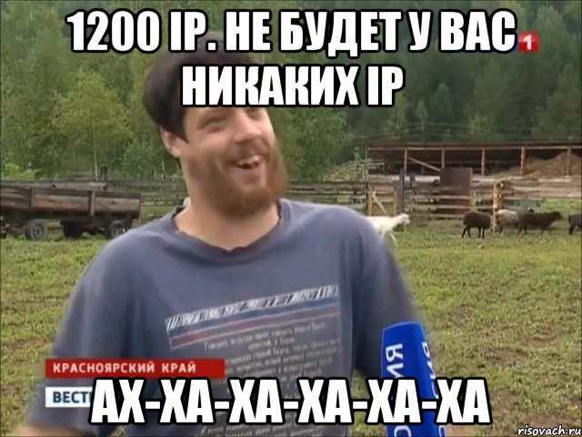 1200 IP. Не будет у вас никаких IP АХ-ХА-ХА-ХА-ХА-ХА, Мем фермер