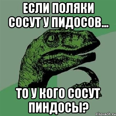 Если поляки сосут у пидосов... То у кого сосут пиндосы?, Мем Филосораптор